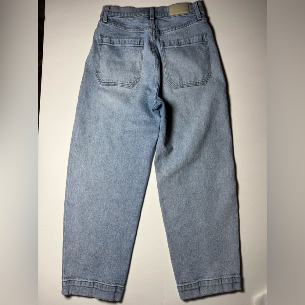 Pistola Cassie Super High Rise Straight Crop Jeans Light Wash Size 27 - Picture 9 of 10